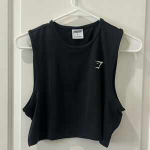 Gym shark size small cropped black tank